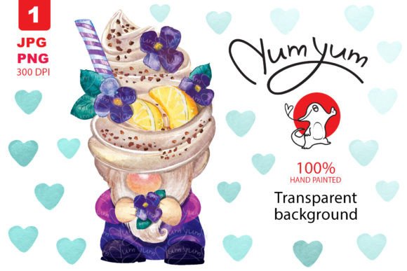Download Delicious Gnome with Cream and Violets. - Violets Collection