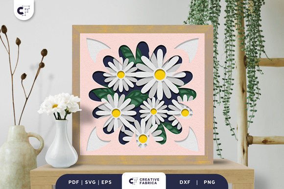 Download Daisy Petals 3D Shadow Box Paper Cut SVG - Daisy petals Collection