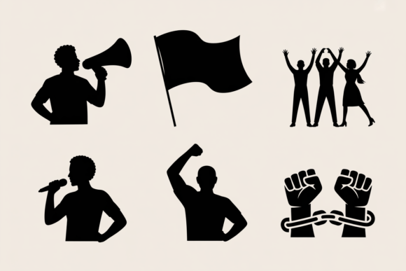 Download Protest and Activism Silhouette Icons - Icons Collection