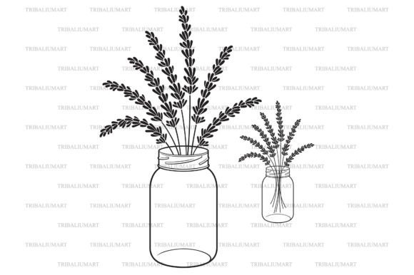 Download Lavender Flower Bouquet in a Glass Jar - Lavender flower Collection