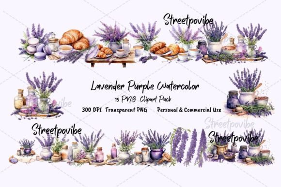 Download Lavender Flower Watercolor Clipart PNGs - Premium Resources