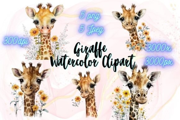 Download Watercolor Giraffe Clipart Png - Premium Resources