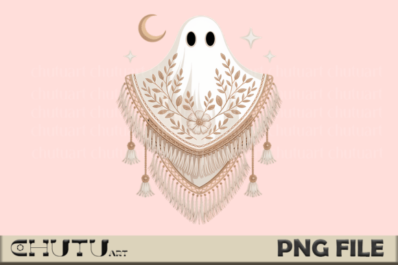 Download Elegant Boho Ghost PNG - Fall Spirit Art - Boho Collection
