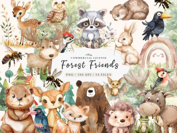 Download Boho Woodland Animals, Cute Animals Png - Boho Collection